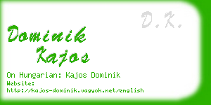 dominik kajos business card